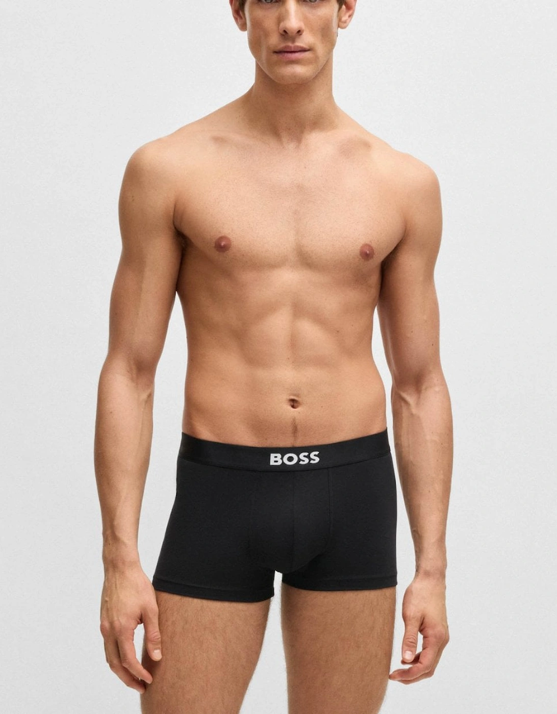 BOSS Orange 3-Pack Mens Stretch-Cotton Trunks with Logo Waistbands NOS
