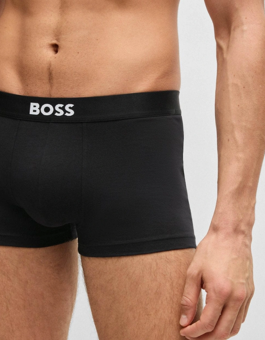 BOSS Orange 3-Pack Mens Stretch-Cotton Trunks with Logo Waistbands NOS