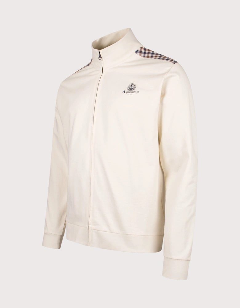 Mockneck Club Check Detail Track Top