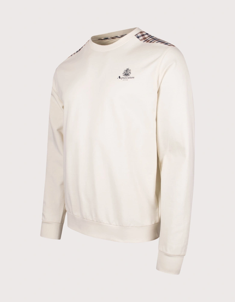 Small Logo Club Check Detail Sweatshirt