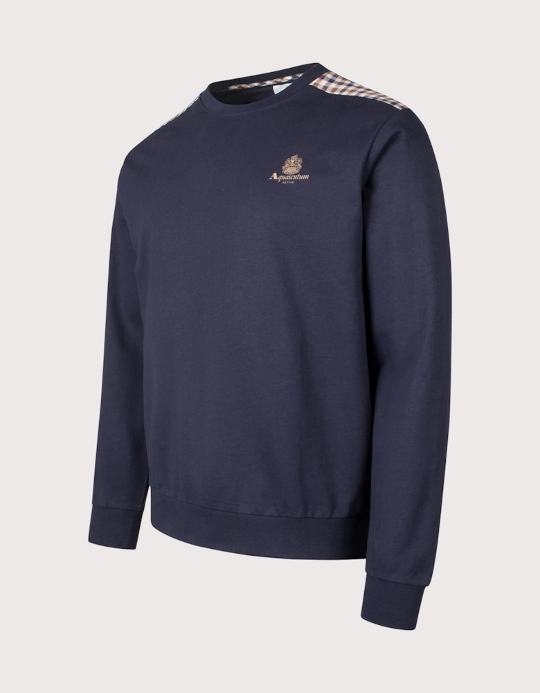 Small Logo Club Check Detail Sweatshirt