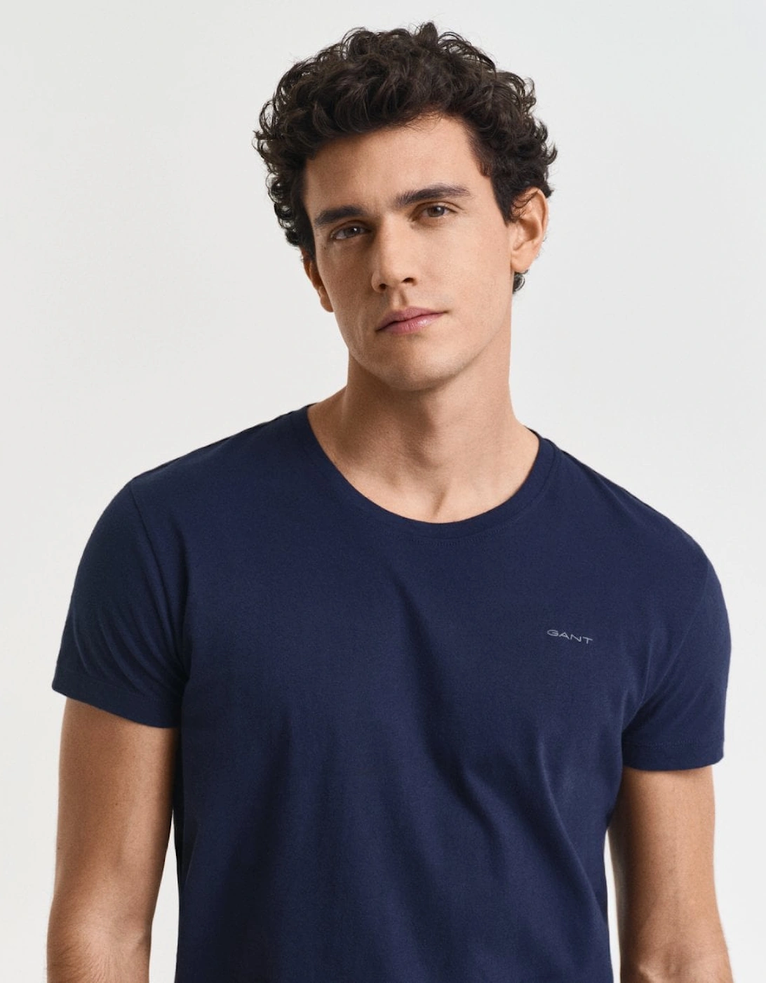 Gant Men's Navy/White 2-Pack Crew Neck T-Shirts (Xl) - Image 3