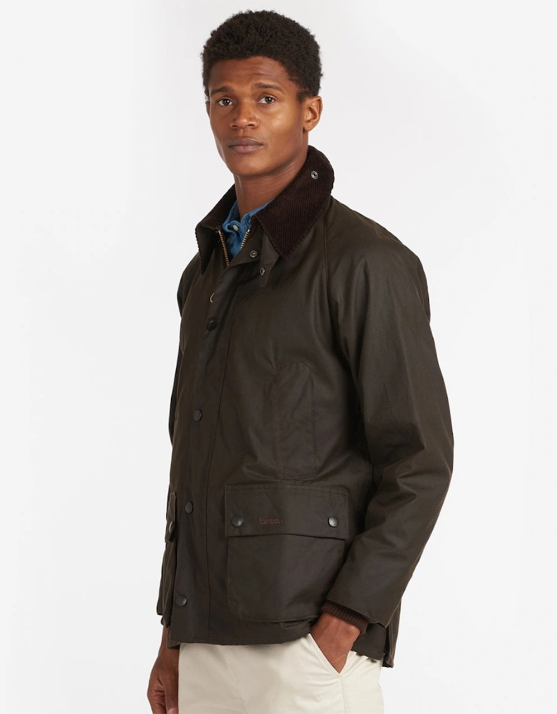 Men's Barbour Classic Bedale Mens Wax Jacket - Olive - Green - Size: 38