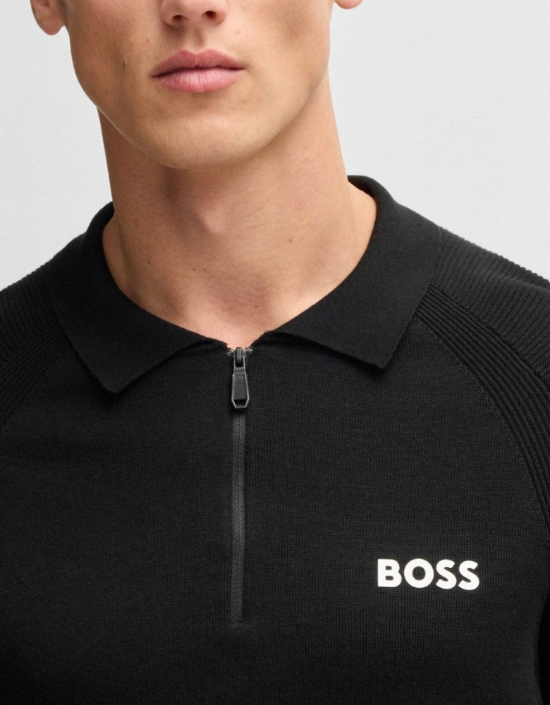 BOSS Green K-Perform Max Mens Zip Placket Polo Shirt