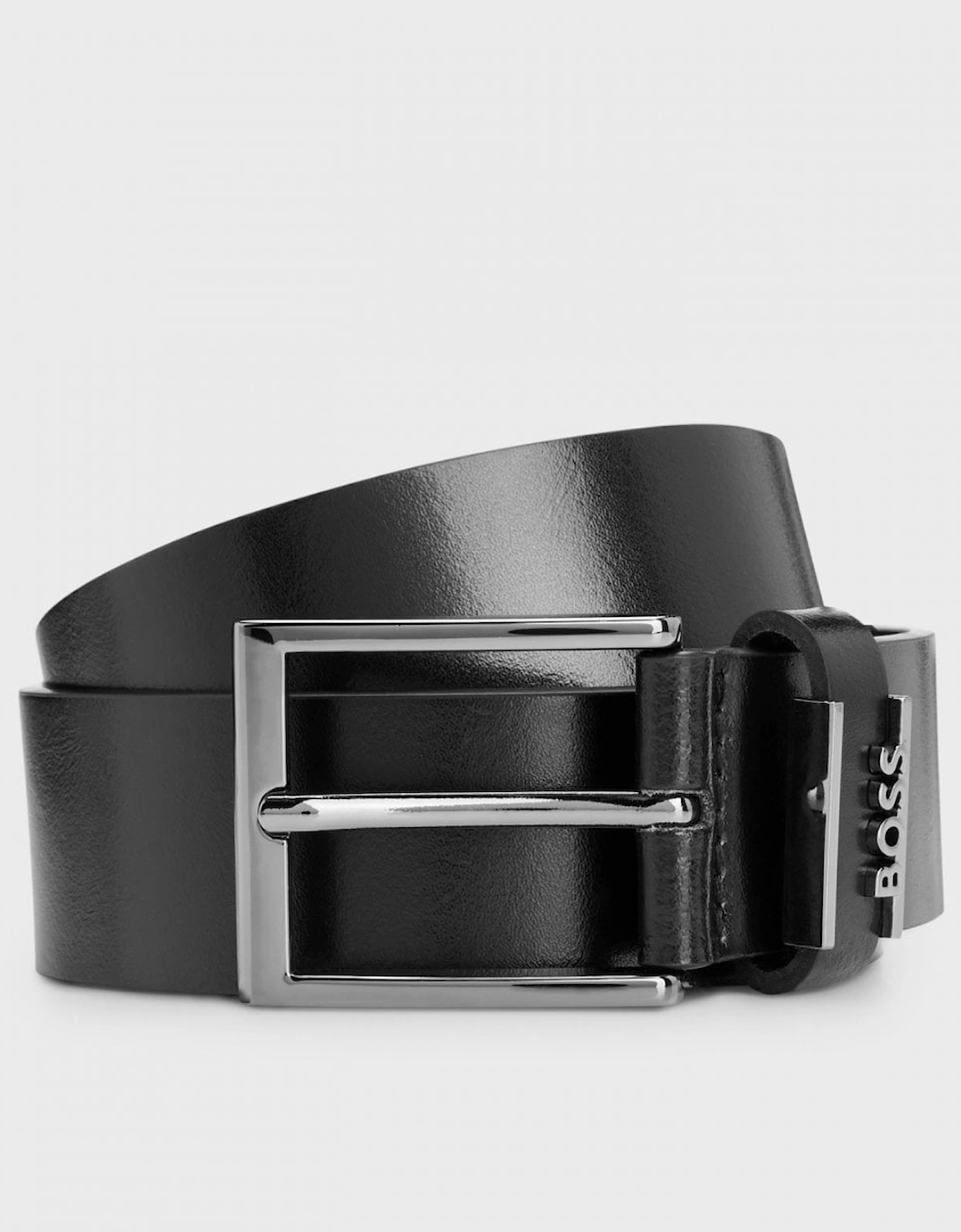 BOSS Orange Cole-Ant Mens Italian-Leather Belt with Logo Keeper, 4 of 3