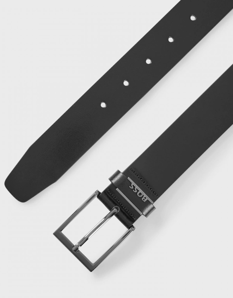 BOSS Orange Cole-Ant Mens Italian-Leather Belt with Logo Keeper