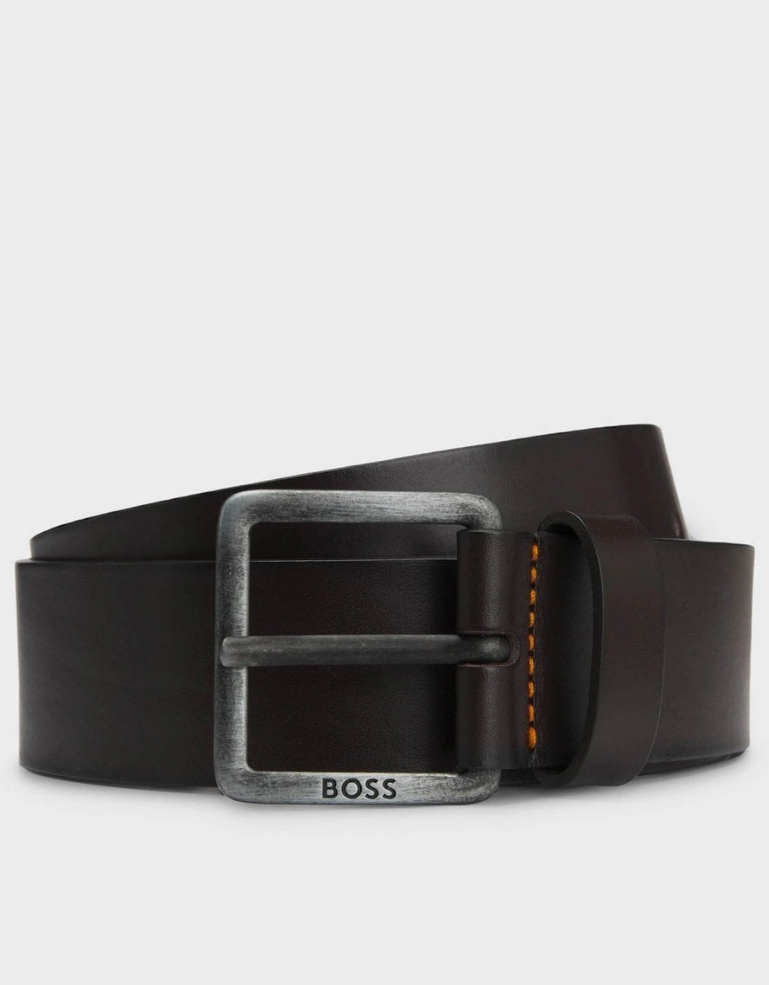 BOSS Orange Jeeko Mens Leather Belt with Logo Buckle NOS, 5 of 4