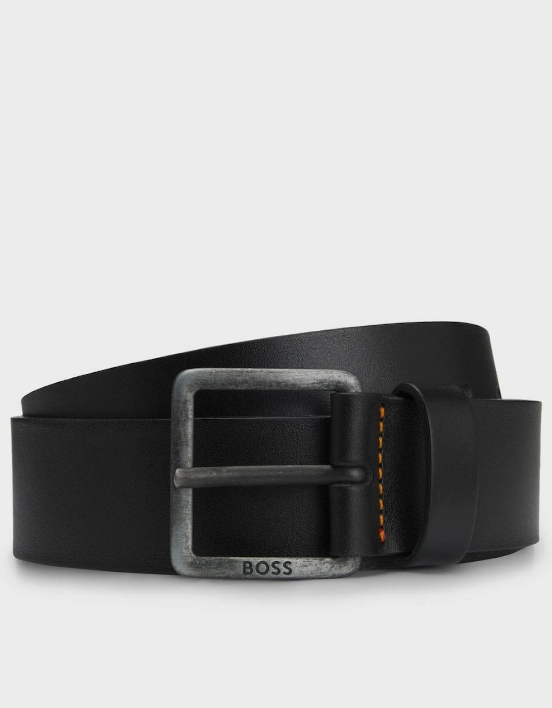 BOSS Orange Jeeko Mens Leather Belt with Logo Buckle NOS, 5 of 4