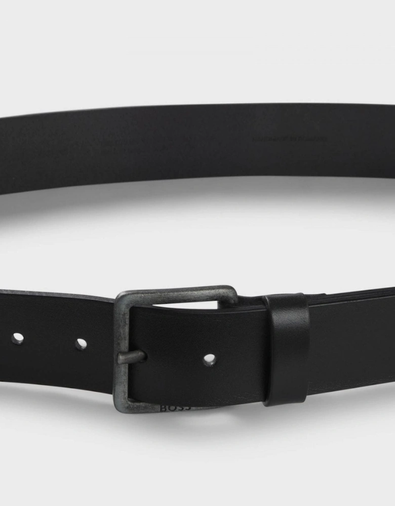 BOSS Orange Jeeko Mens Leather Belt with Logo Buckle NOS
