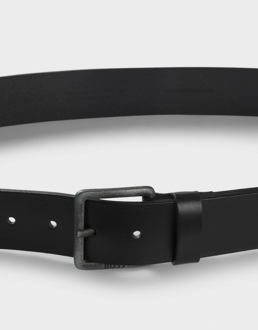 BOSS Orange Jeeko Mens Leather Belt with Logo Buckle NOS