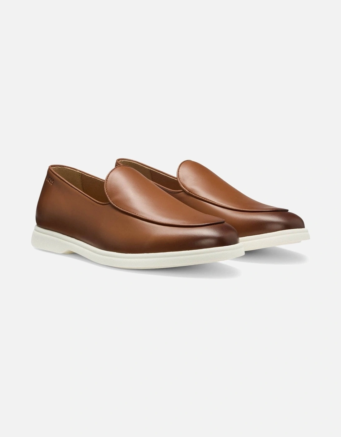 BOSS Orange Sienne Mens Italian Leather Loafers, 5 of 4
