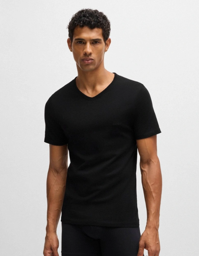 BOSS Orange 3-Pack Mens V-Neck Underwear T-Shirts in Cotton Jersey