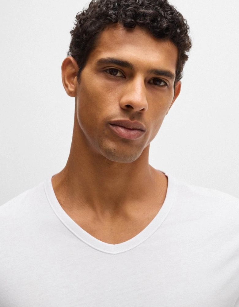 BOSS Orange 3-Pack Mens V-Neck Underwear T-Shirts in Cotton Jersey