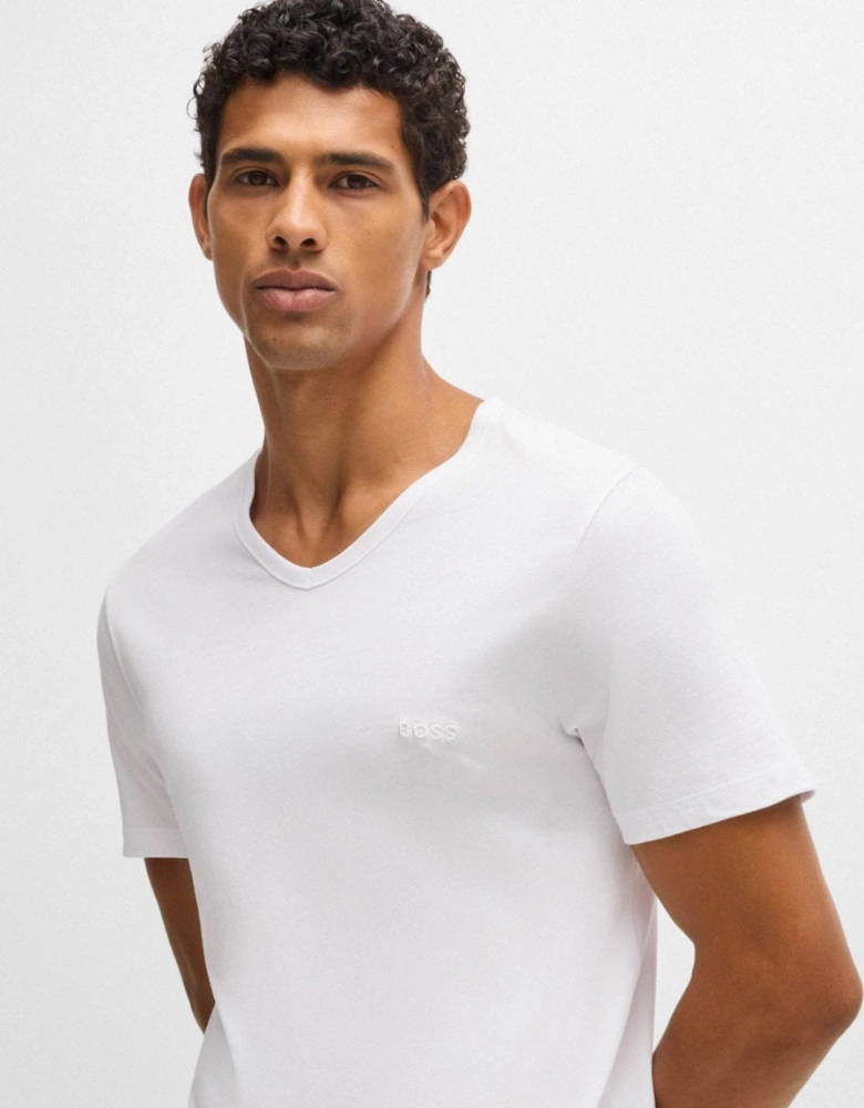 BOSS Orange 3-Pack Mens V-Neck Underwear T-Shirts in Cotton Jersey