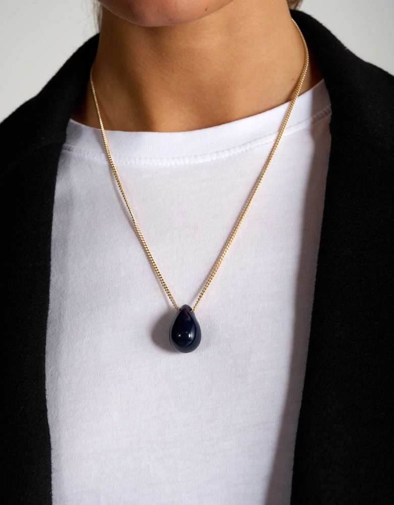 Hush Necklace Navy Enamel