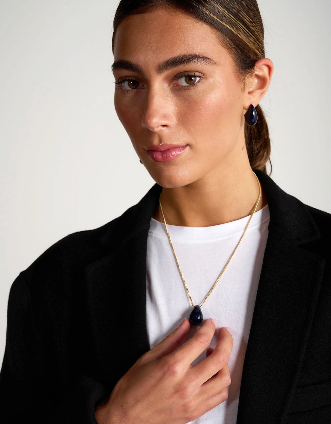 Hush Necklace Navy Enamel