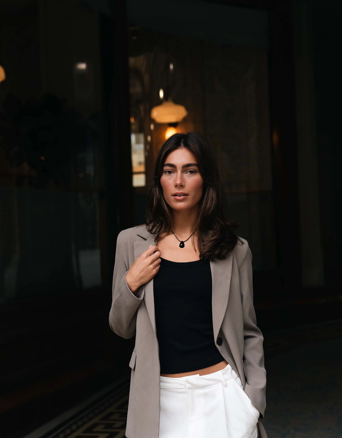 Hush Necklace Black Enamel