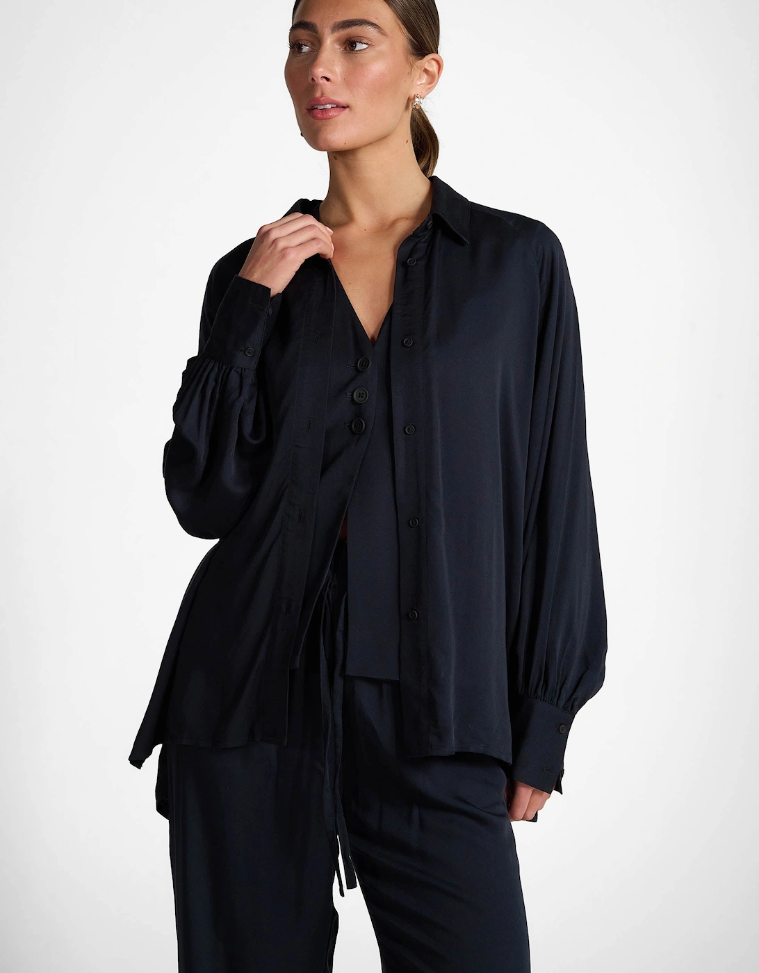 Tutti & Co Women's Navy Shirt - Black - Size: 10