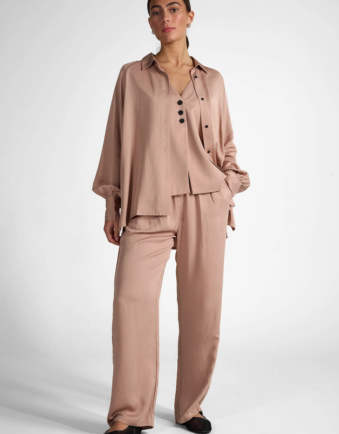 Tutti & Co Women's Tan Pink Trousers - Size: 8/32In