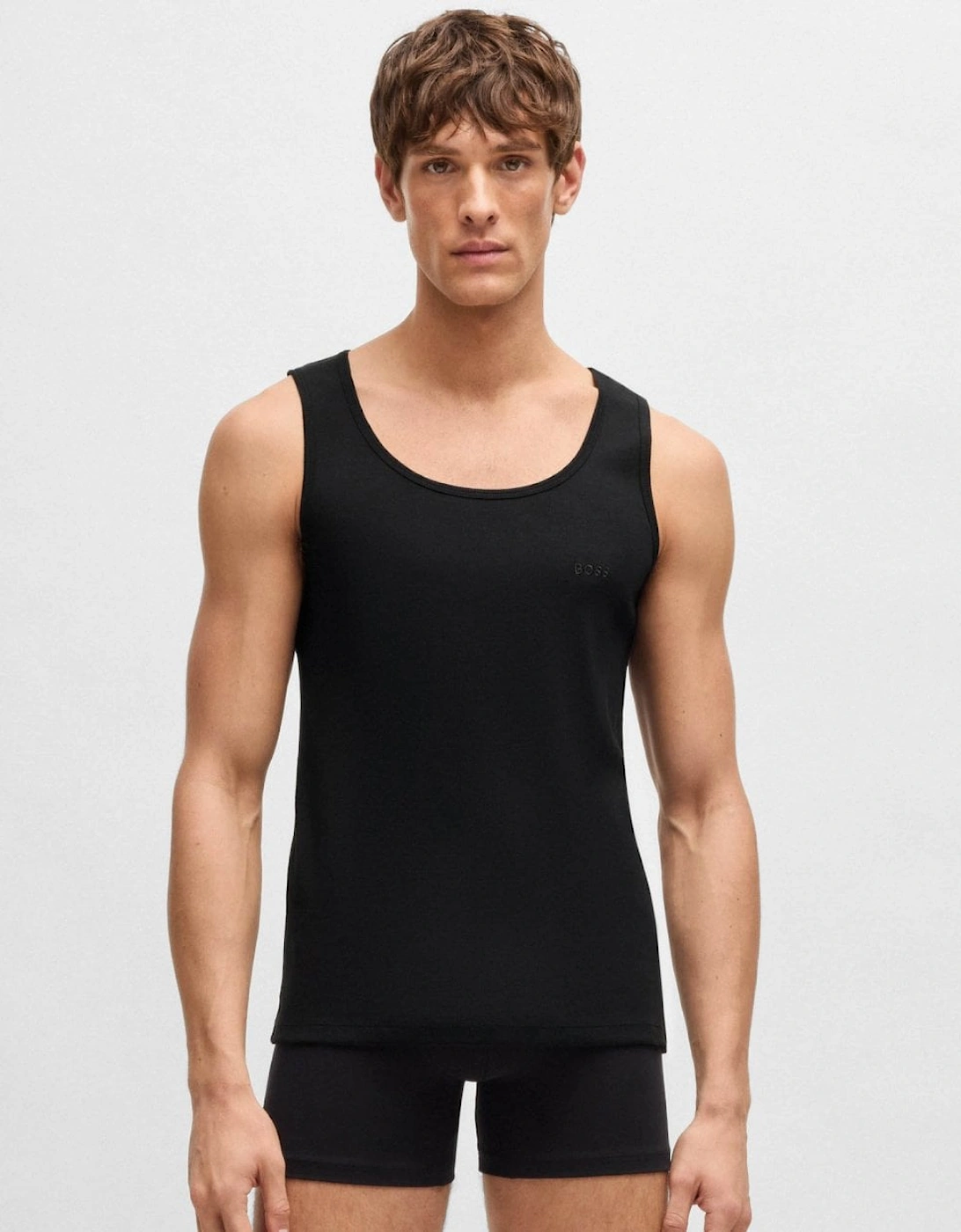 BOSS Orange Mens Cotton Tank Tops with Embroidered Logos NOS, 5 of 4