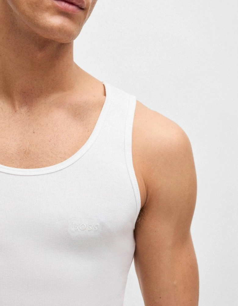 BOSS Orange Mens Cotton Tank Tops with Embroidered Logos NOS
