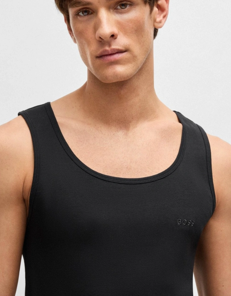 BOSS Orange Mens Cotton Tank Tops with Embroidered Logos NOS