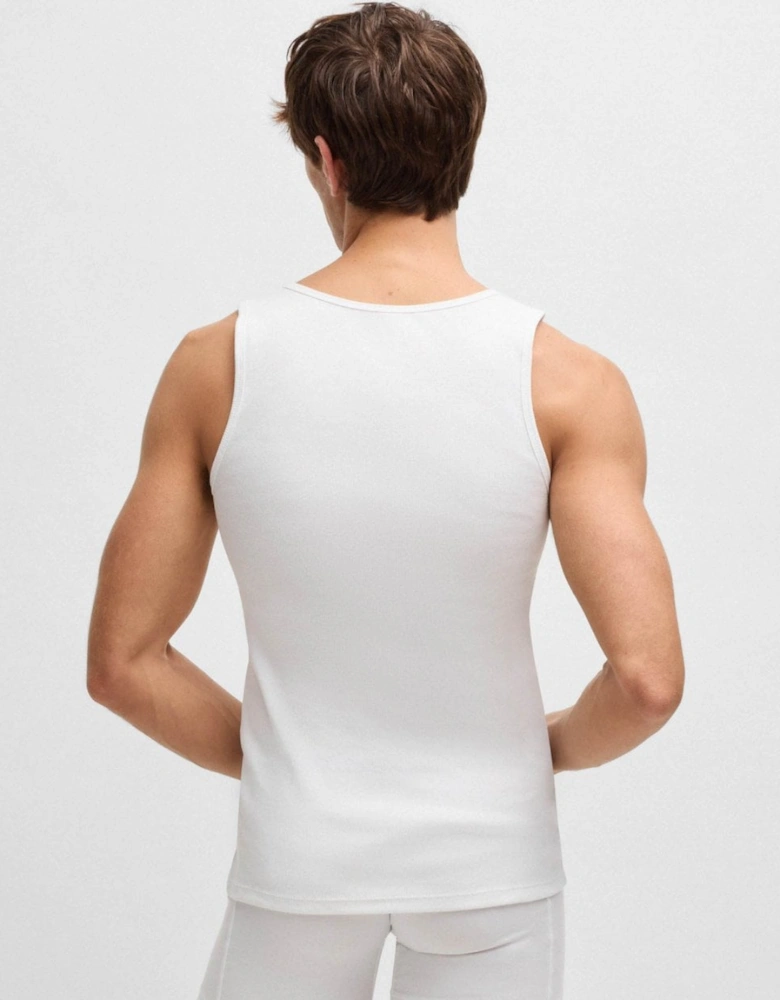 BOSS Orange Mens Cotton Tank Tops with Embroidered Logos NOS
