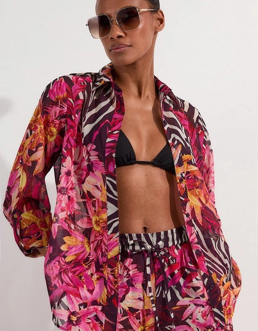 Beach Tropical Viscose Georgette Beach Shirt, 5 of 4