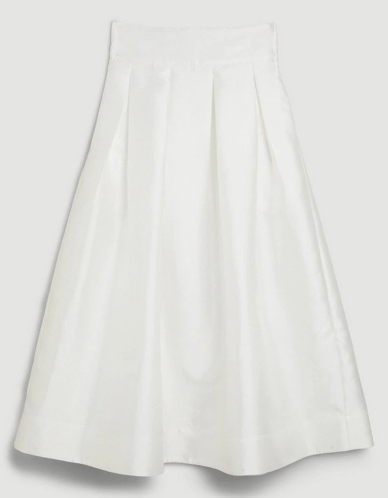 Twill Woven Prom Maxi Skirt