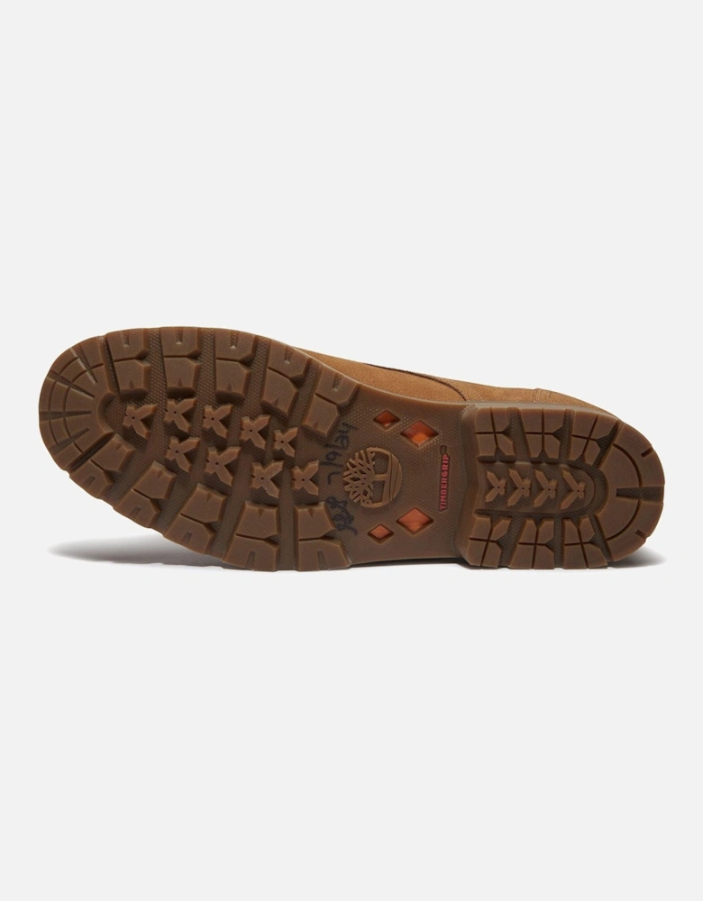Britton Square Suede Lace Up Shoes - Brown