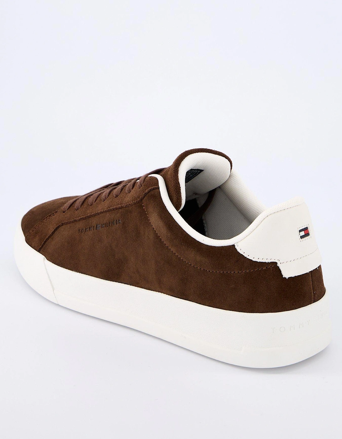 Suede Court Shoes - Brown