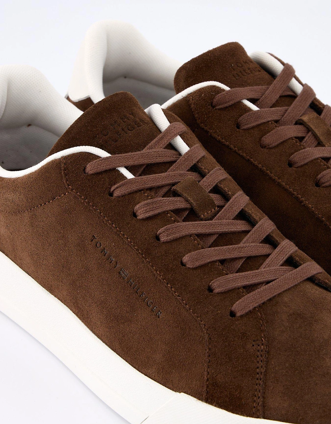 Suede Court Shoes - Brown