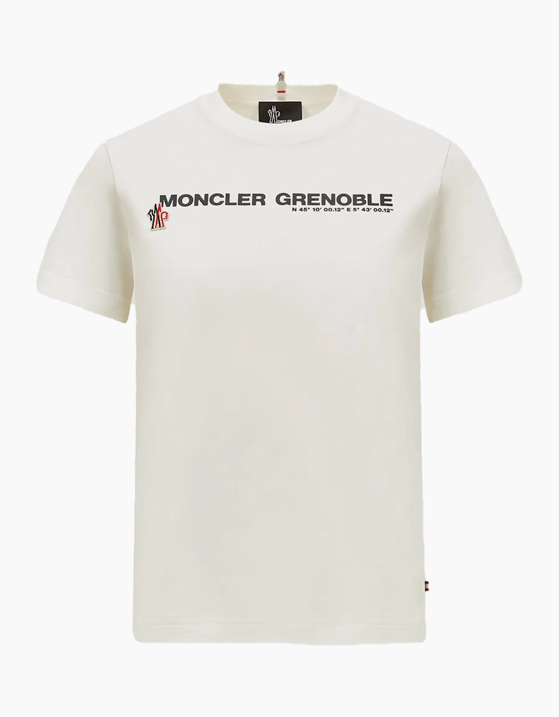 Moncler Women's Womens Branded Cotton T-Shirt White - Size: 10/8