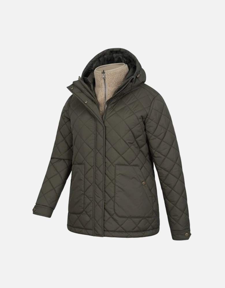 Womens/Ladies Nebraskan Borg 3 in 1 Padded Jacket
