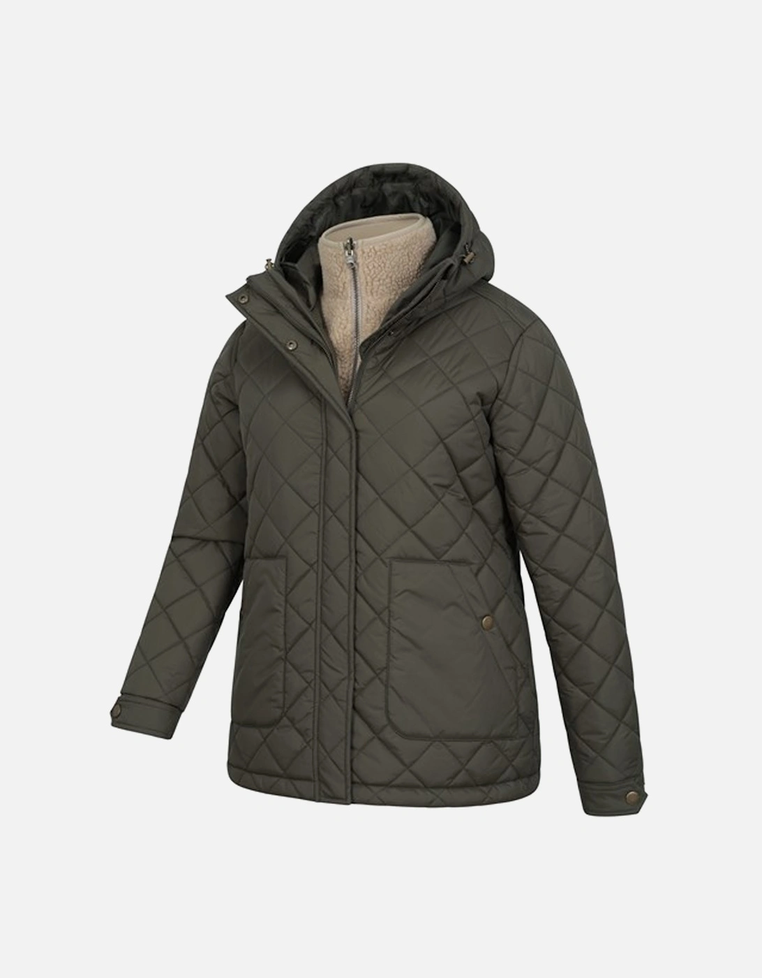 Womens/Ladies Nebraskan Borg 3 in 1 Padded Jacket
