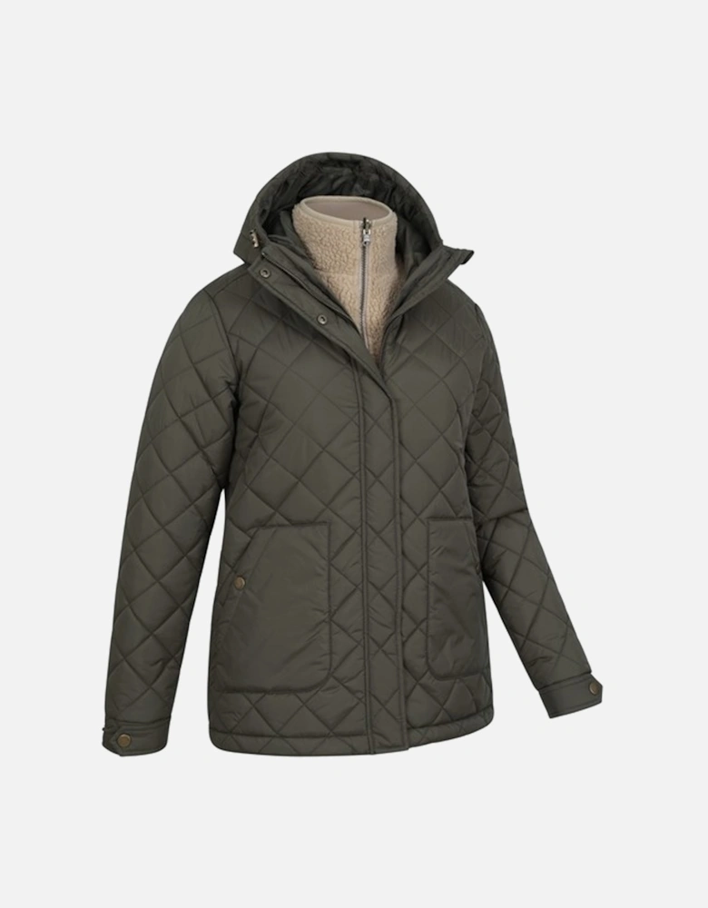 Womens/Ladies Nebraskan Borg 3 in 1 Padded Jacket
