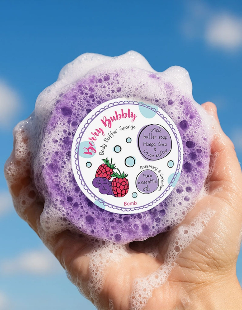 Berry Bubbly Body Buffer Soap Shower Sponge