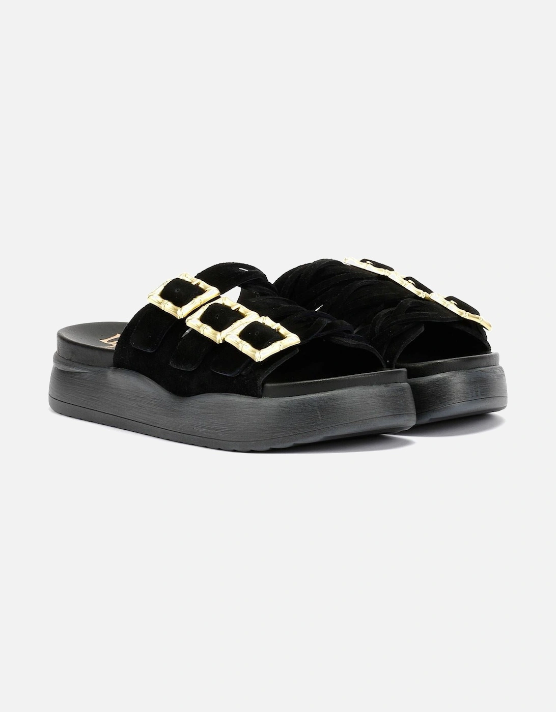 Gypsum Tennesee Suede Women's Black Sandals, 9 of 8