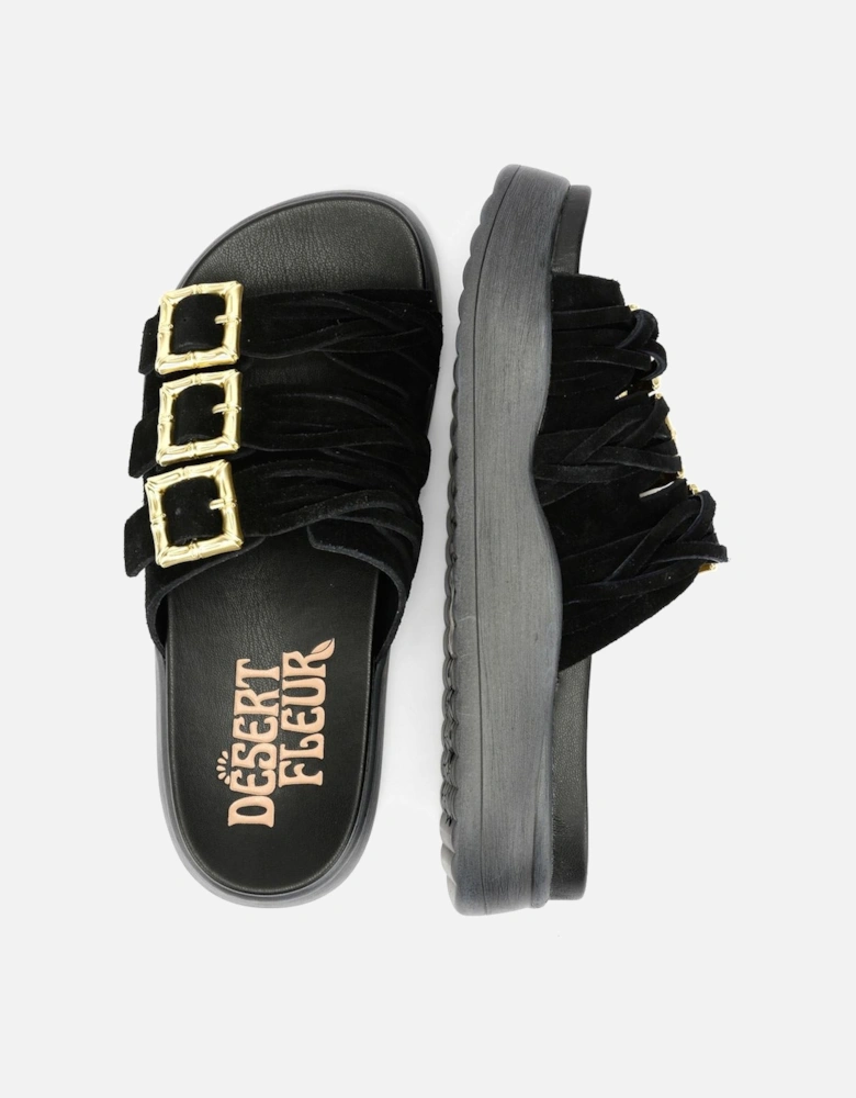 Gypsum Tennesee Suede Women's Black Sandals