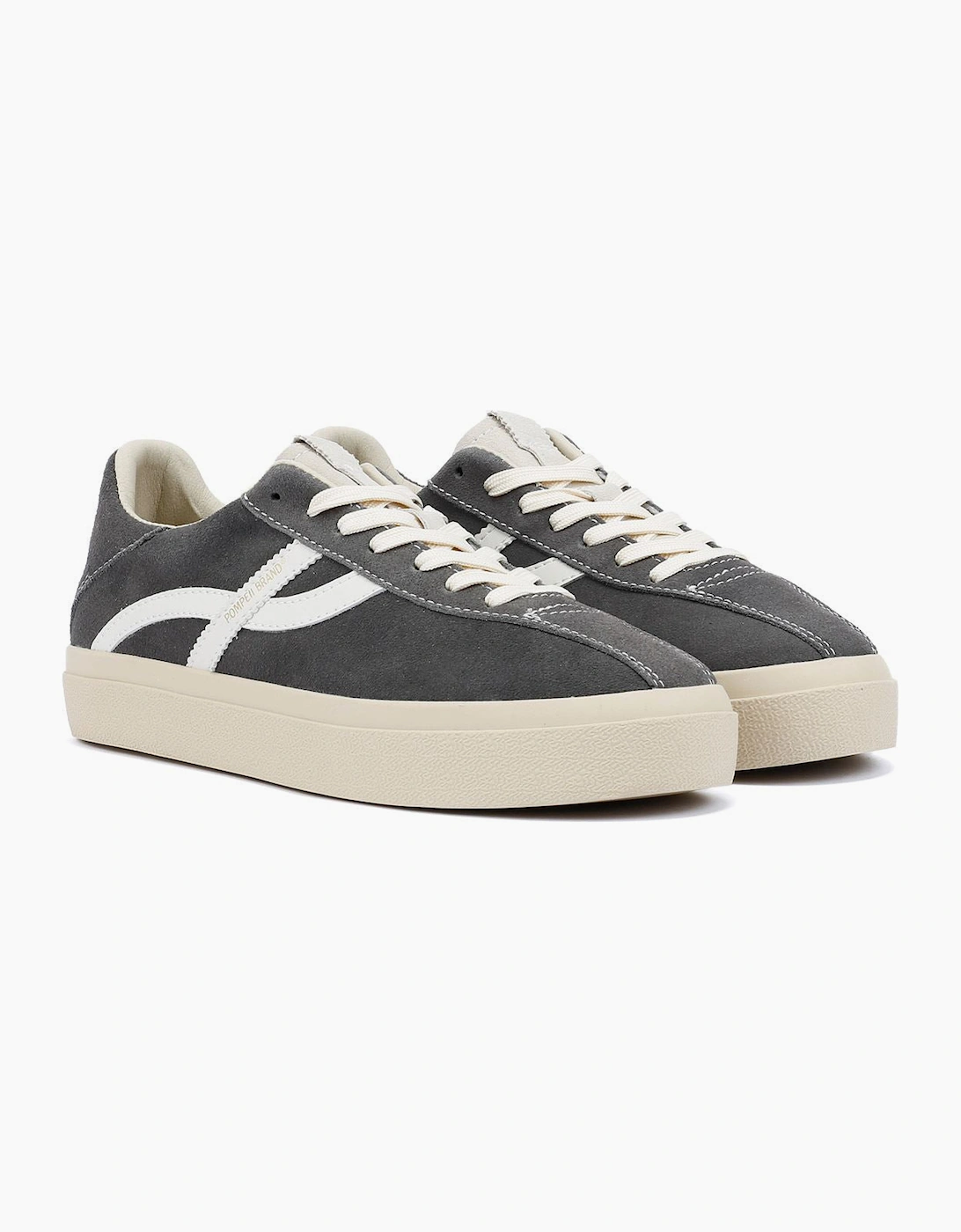 Pompeii Men's Pompeii Dart Suede Men's Grey/Ecru Trainers