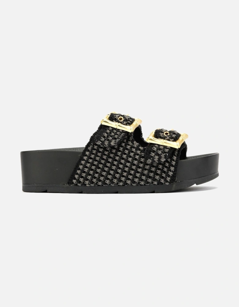 Super Crochet Women's Black Sandals