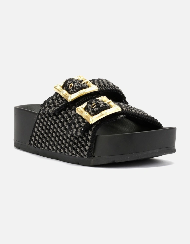 Super Crochet Women's Black Sandals