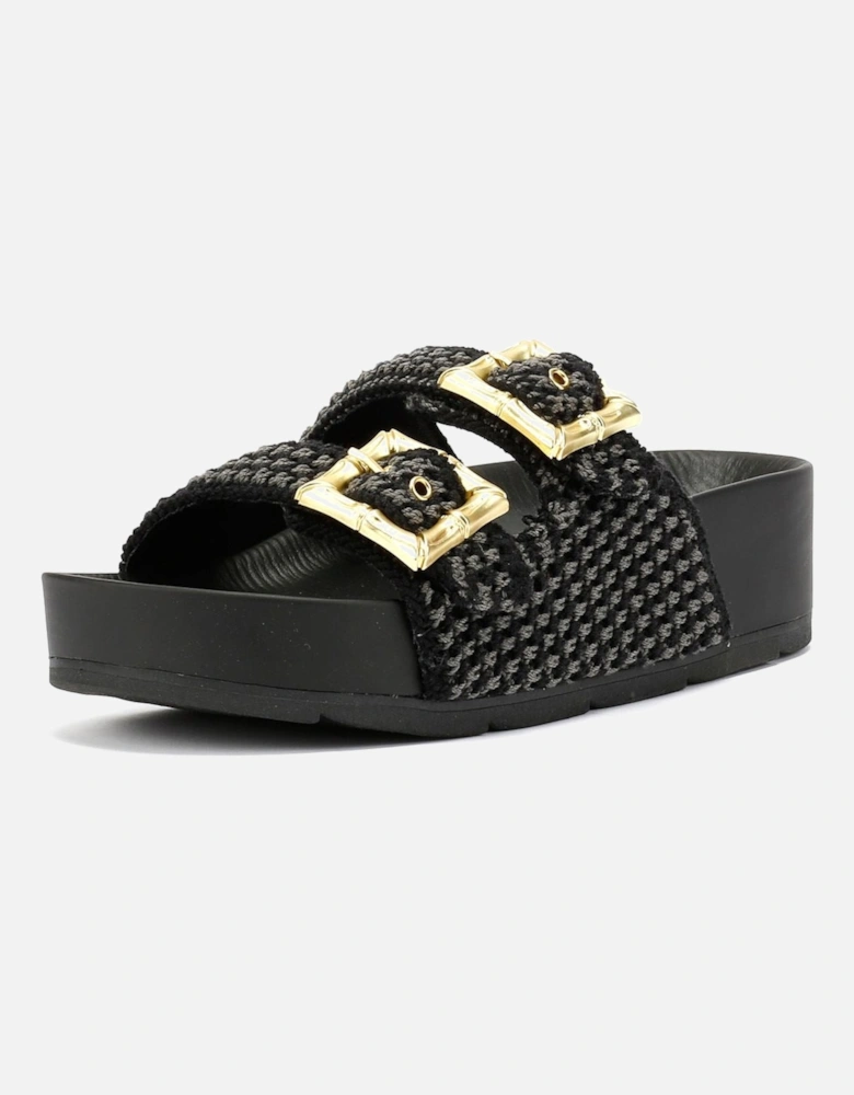 Super Crochet Women's Black Sandals