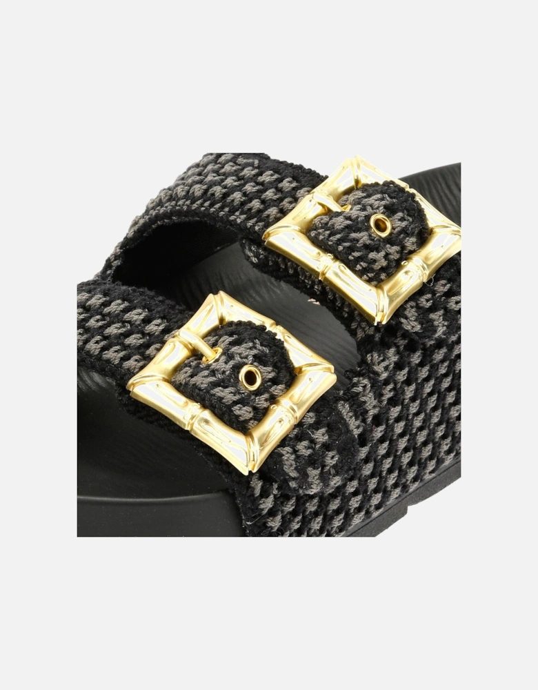 Super Crochet Women's Black Sandals