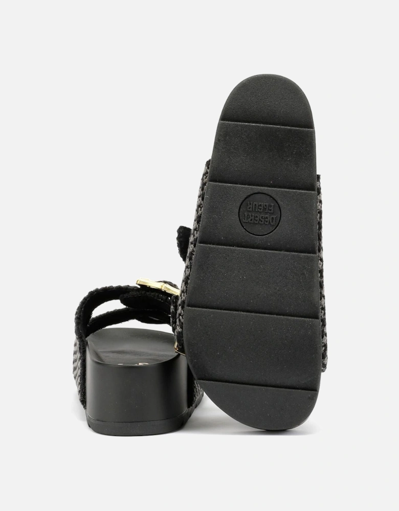 Super Crochet Women's Black Sandals