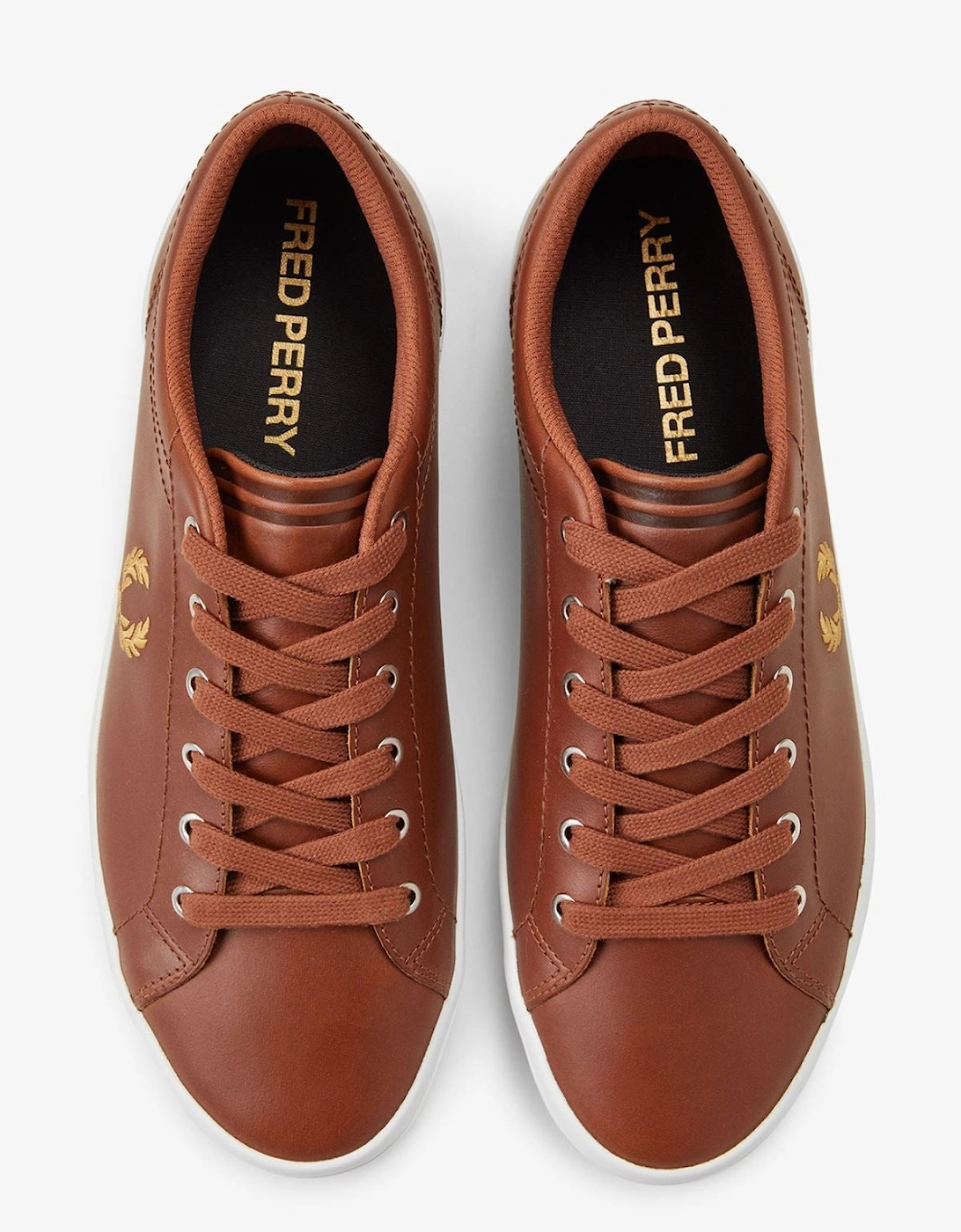 Baseline Leather Men's Tan/Champagne Trainers