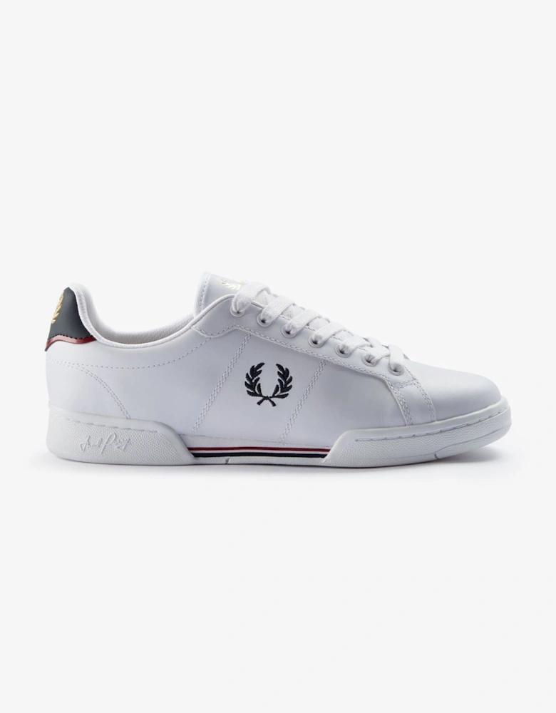 B722 Leather Men's White/Navy Trainers