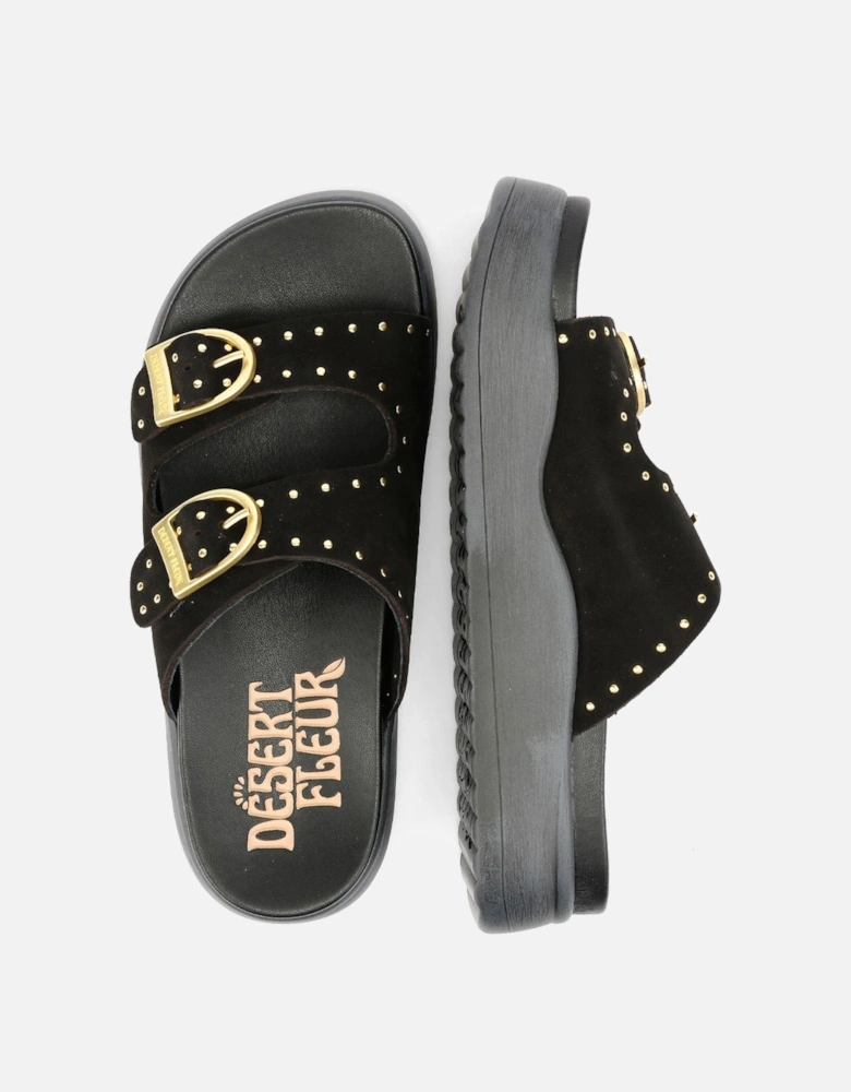 Girasol Nubuck Women's Black Sandals