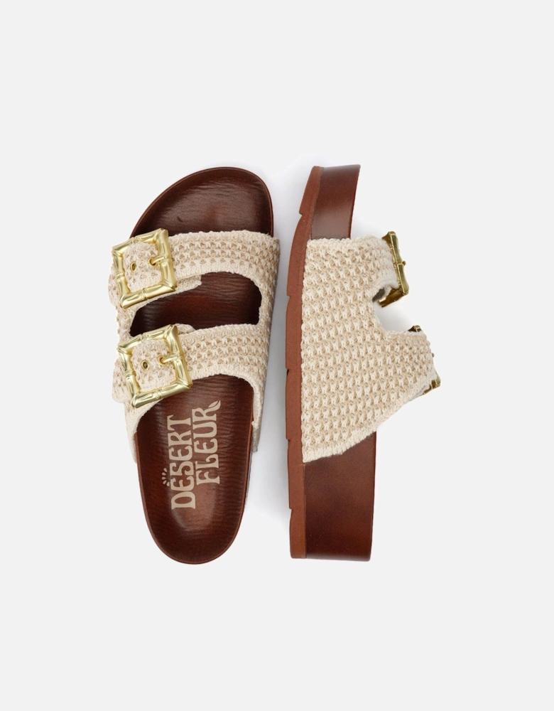 Super Crochet Women's Natural Sandals