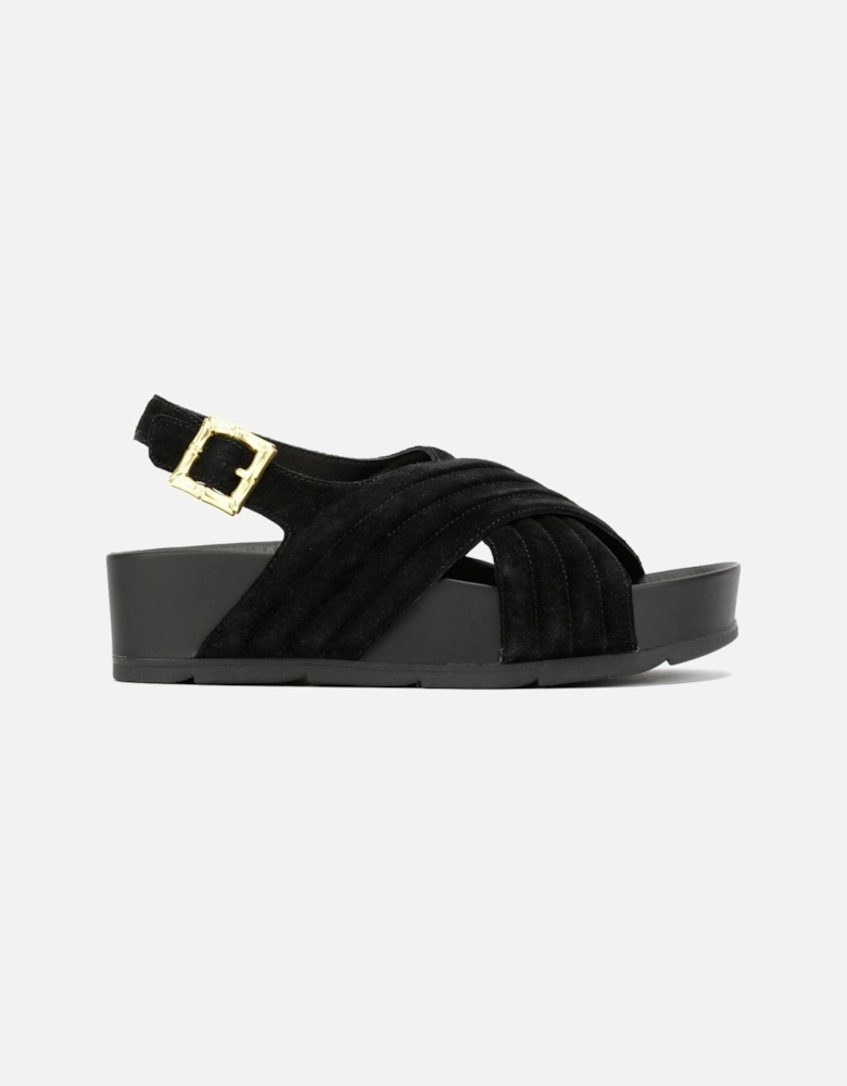 Sparks Suede Women's Black Sandals